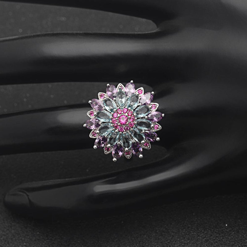 Colorful Summer Flower Ring