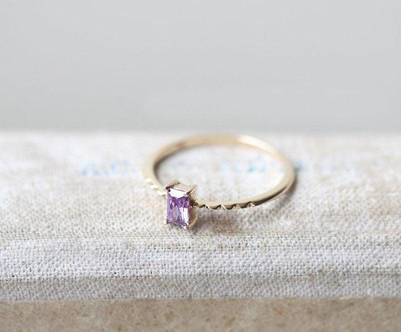 Dainty Amethyst Ring