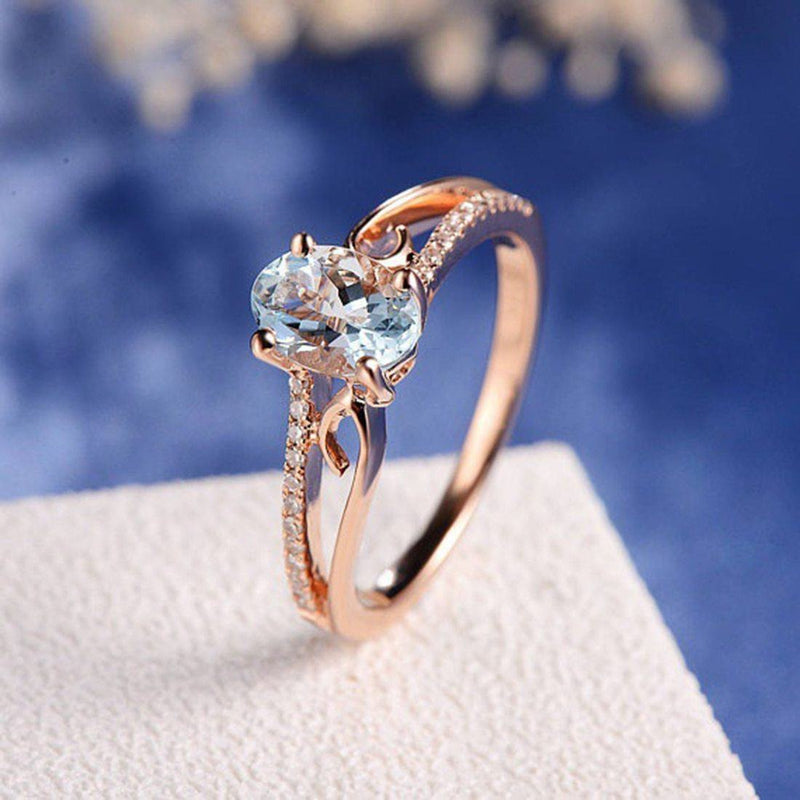 Blue Stone Princess Ring