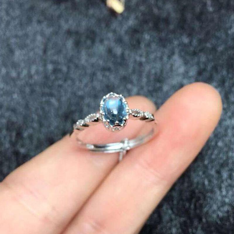 Blue Topaz Silver Ring