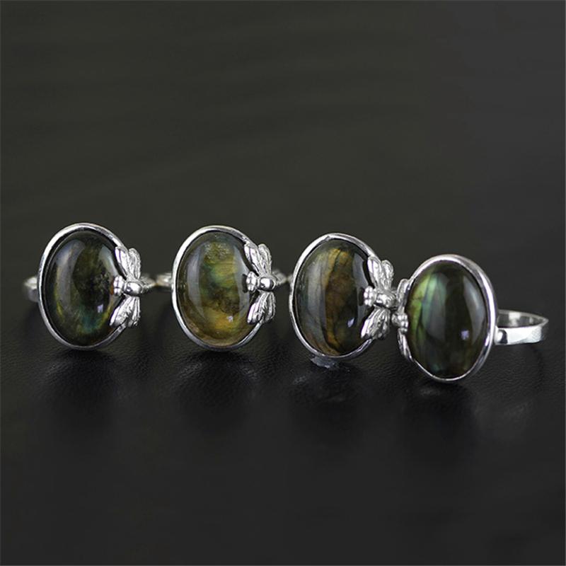 Labradorite Dragonfly Sterling Silver Ring