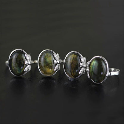 Labradorite Dragonfly Sterling Silver Ring