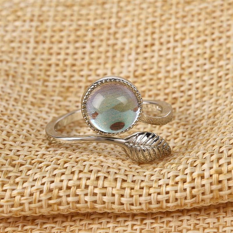 Leaf Moonstone Wrap Ring