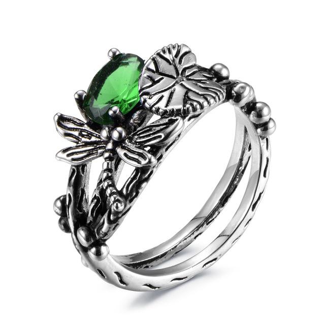 Lotus Leaf Dragonfly Ring