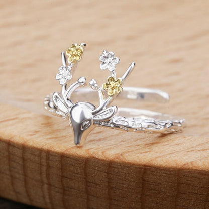 Deer Sterling Silver Ring