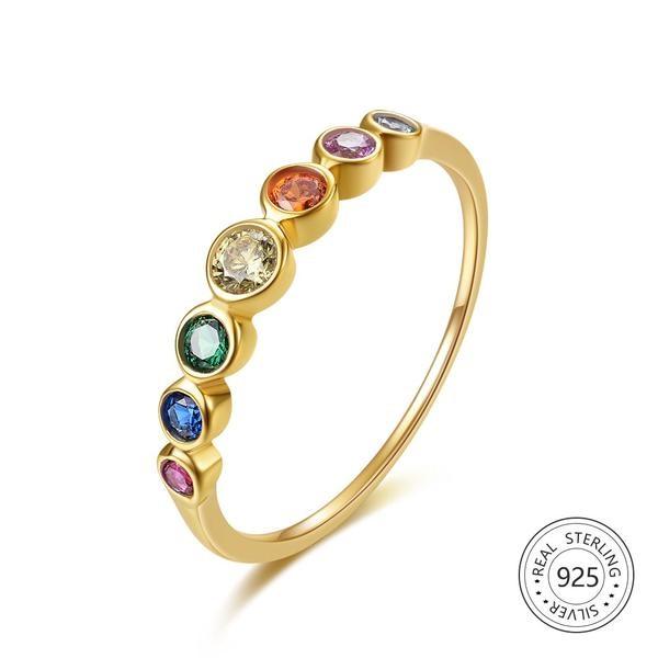 Majestic Rainbow Gemstone Ring