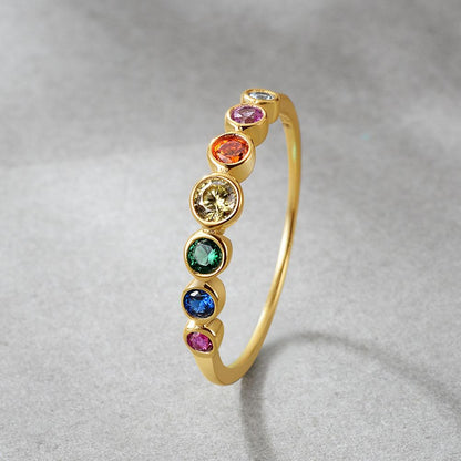 Majestic Rainbow Gemstone Ring