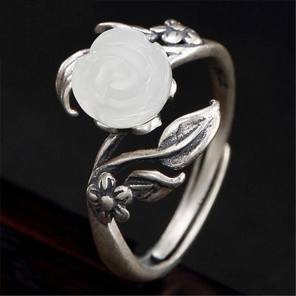 Majestic Rose Silver Ring
