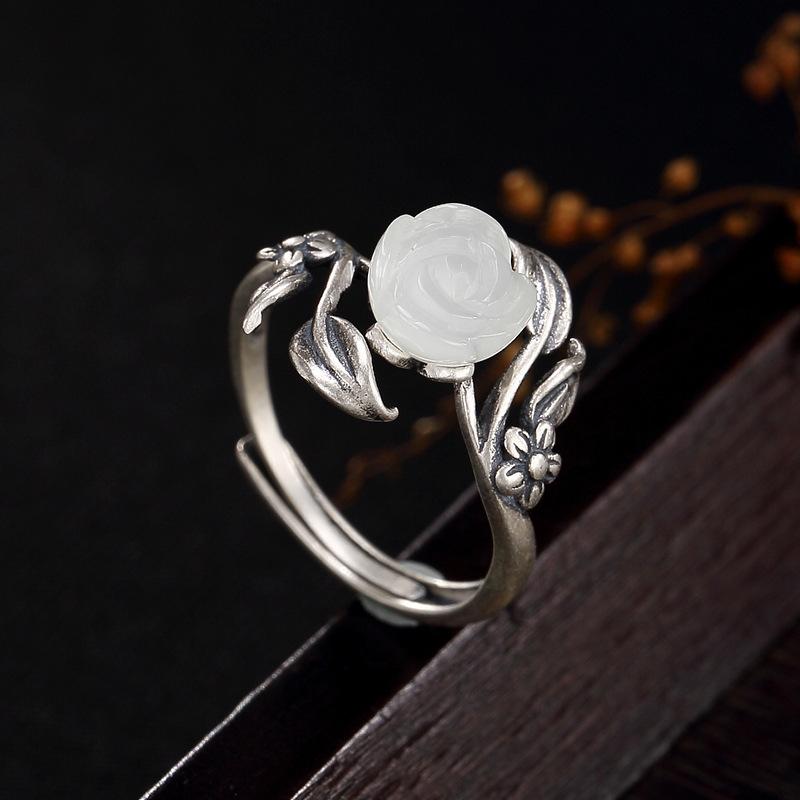 Majestic Rose Silver Ring