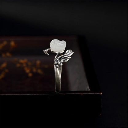 Majestic Rose Silver Ring