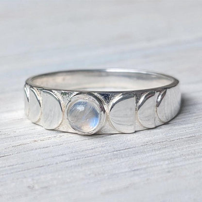 Moon Cycles Moonstone Ring