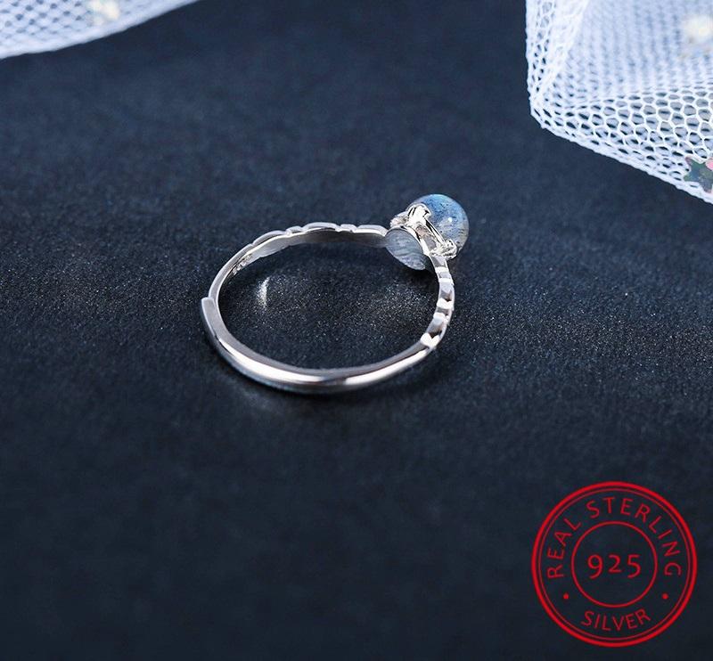 Mystic Moonstone Silver Ring