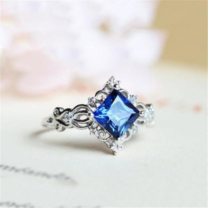 Princess Blue Stone Ring