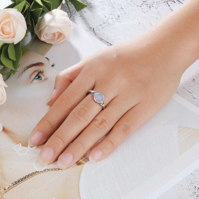 Romantic Moonstone Silver Ring