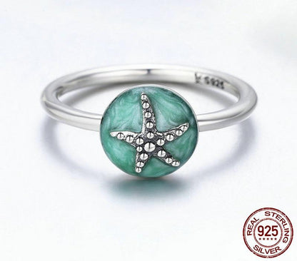 Starfish Sterling Silver Ring