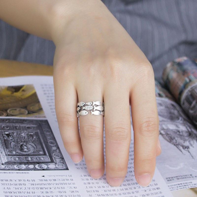 Sterling Silver Fish Ring
