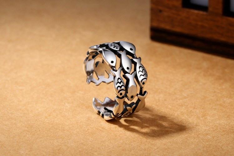 Sterling Silver Fish Ring