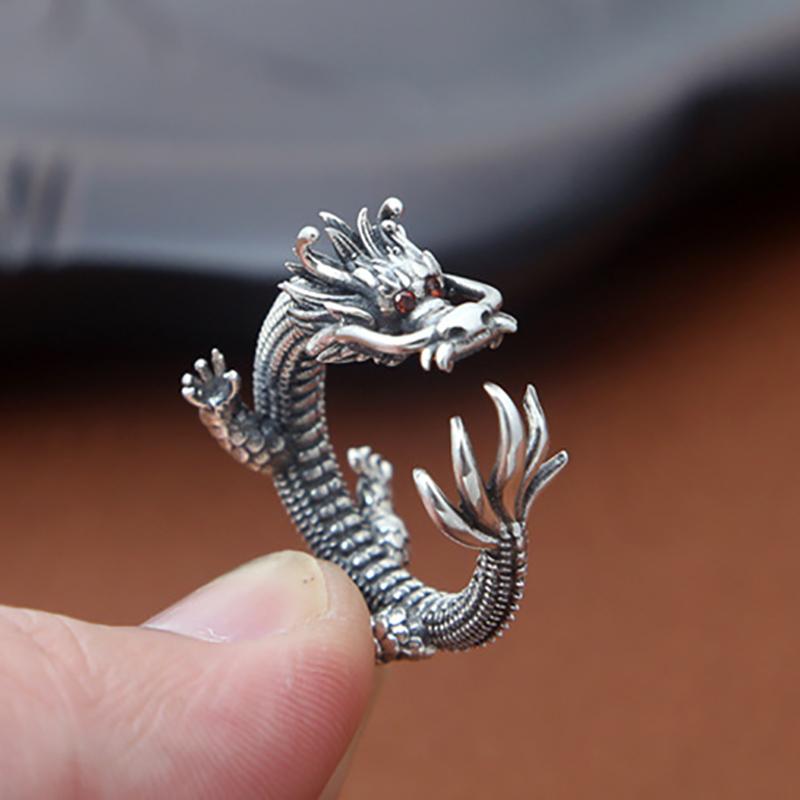 The Enchanted Thai Dragon Silver Ring