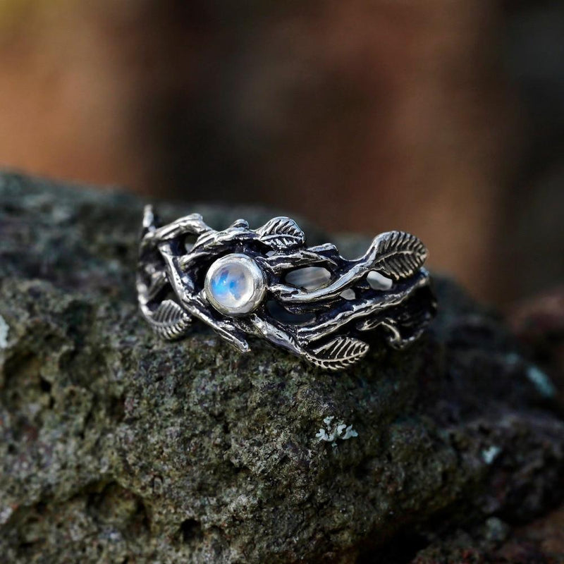 The Forest Goddess Moonstone Ring