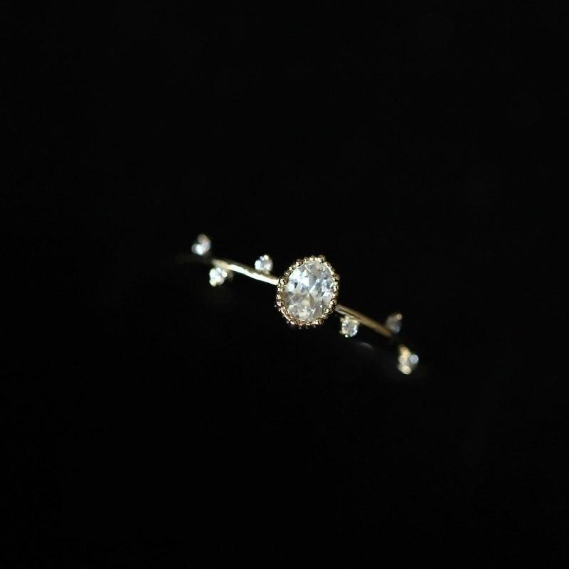 The Little Crystal Twig Ring