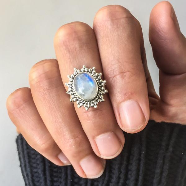 Victorian Inspired Moonstone Ring