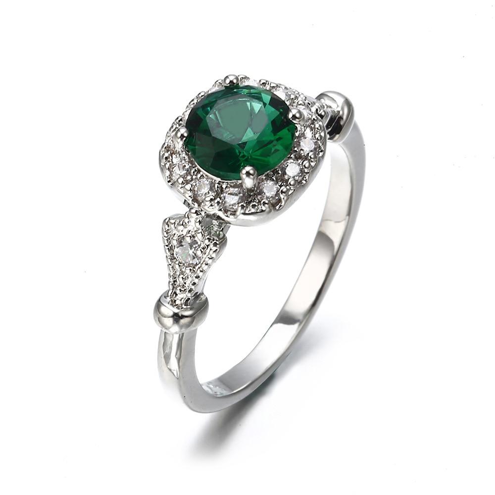 Style Green Crystal Ring