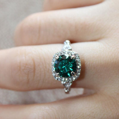 Style Green Crystal Ring