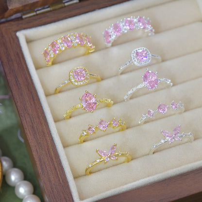 Rosaline Halo Ring in Gold