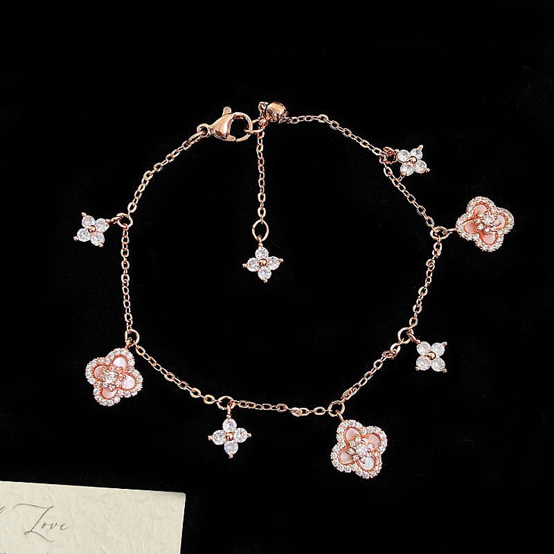 Rose Blossom Charm Bracelet