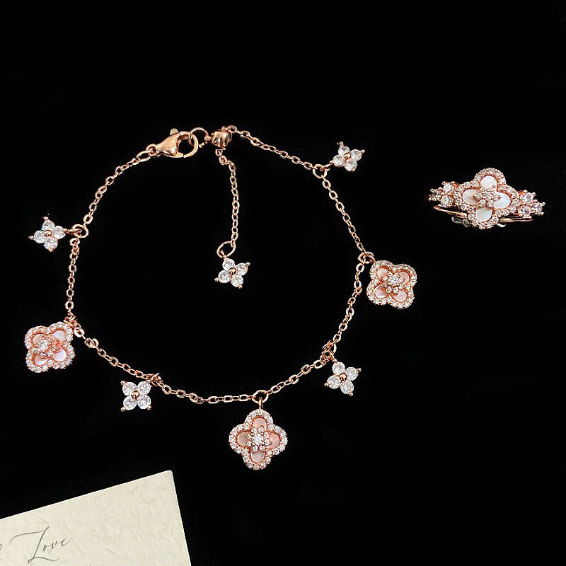 Rose Blossom Charm Bracelet