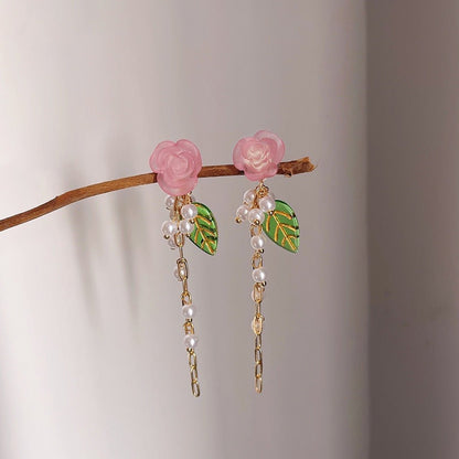 Rose Drop Earrings
