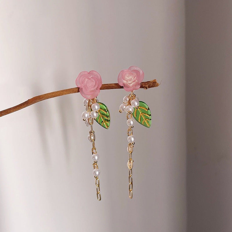 Rose Drop Earrings