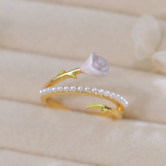 Rose Pearl Ring
