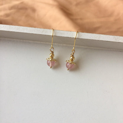 [] Rose Quartz Earrings