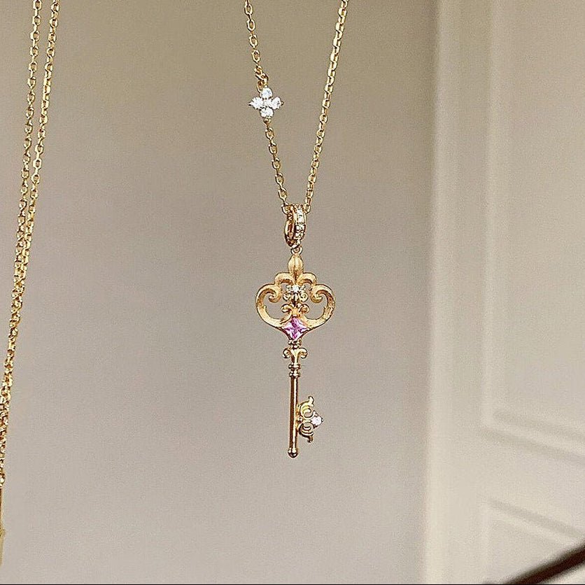 Rosé Rococo Key Necklace