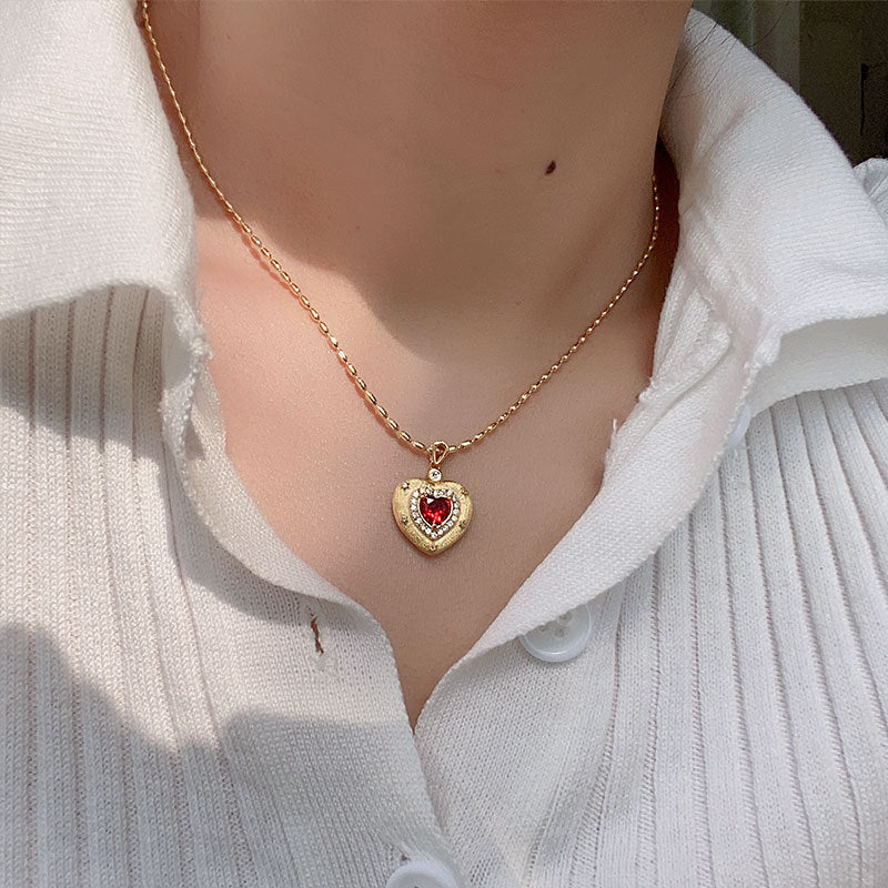 Royal Red Heart Necklace