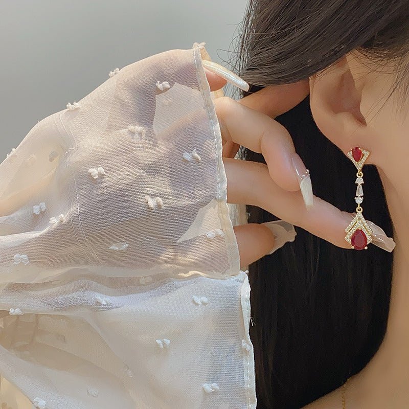 Marisa Ruby Baroque Drop Earrings