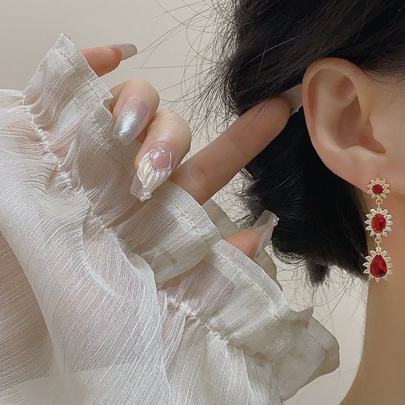 Rosa Ruby Drop Earrings