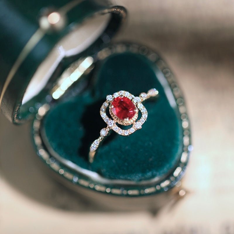 Ruby Halo Ring