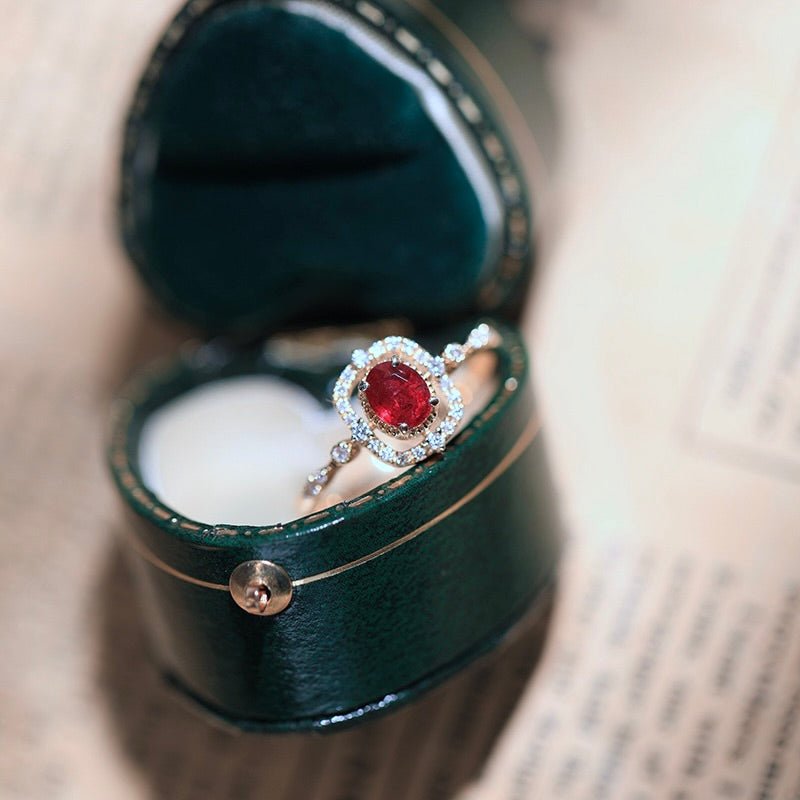 Ruby Halo Ring