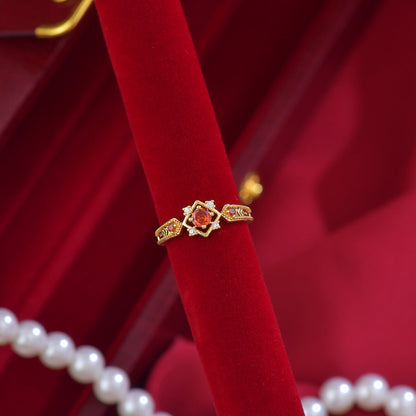 Scarlet Baroque Ring