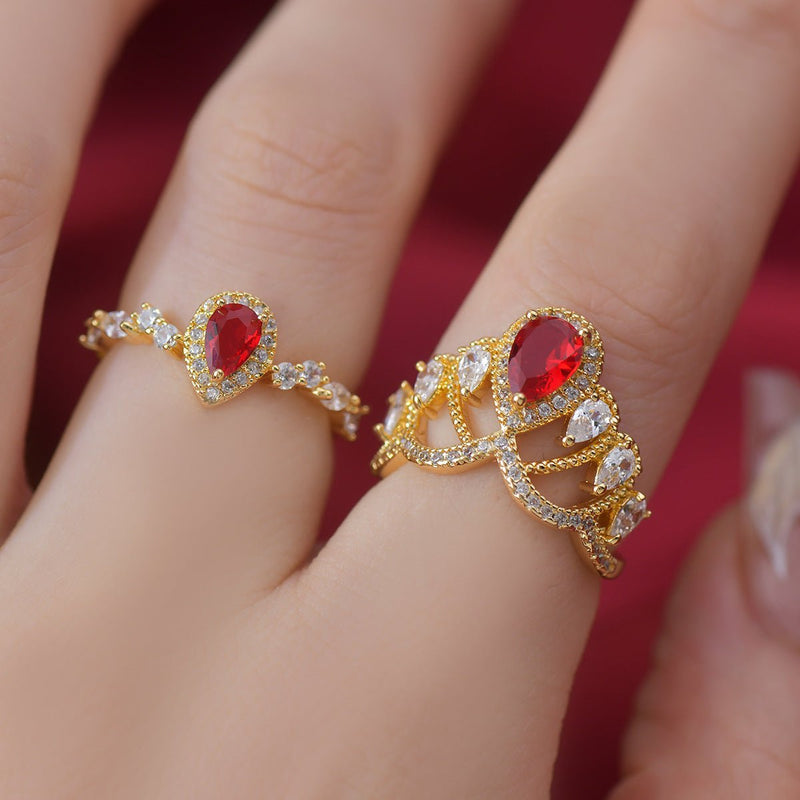 Scarlet Halo Ring