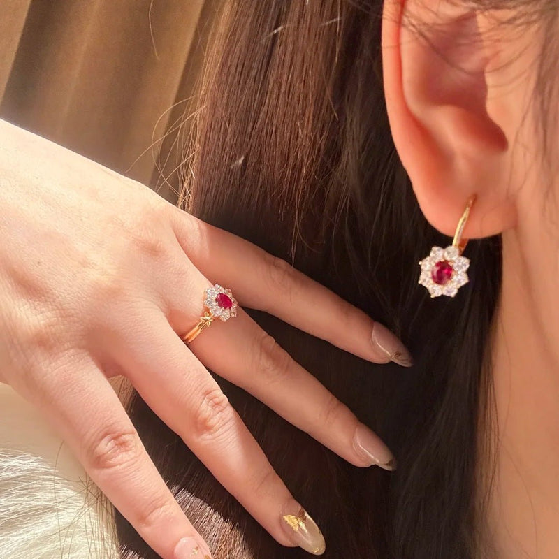 Scarlet Rosette Ring