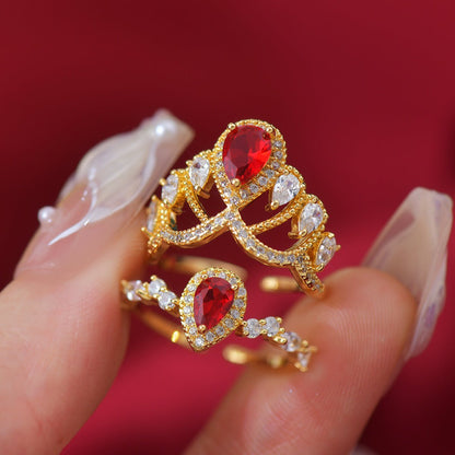 Scarlet Tiara Ring