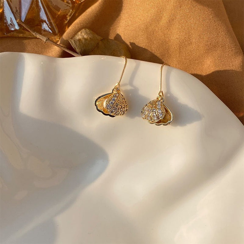 [] Seascape Pearl Earrings