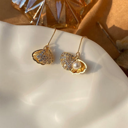 [] Seascape Pearl Earrings