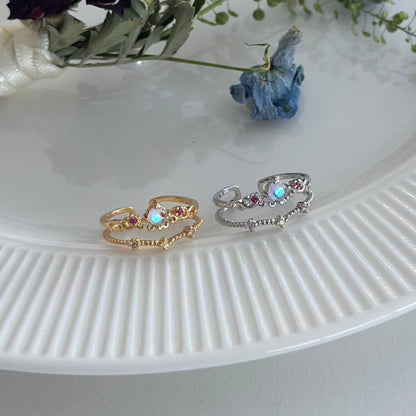 [] Gretchen Silver Aurora Ring