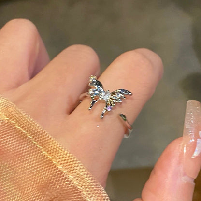 [] Lana Silver Butterfly Ring