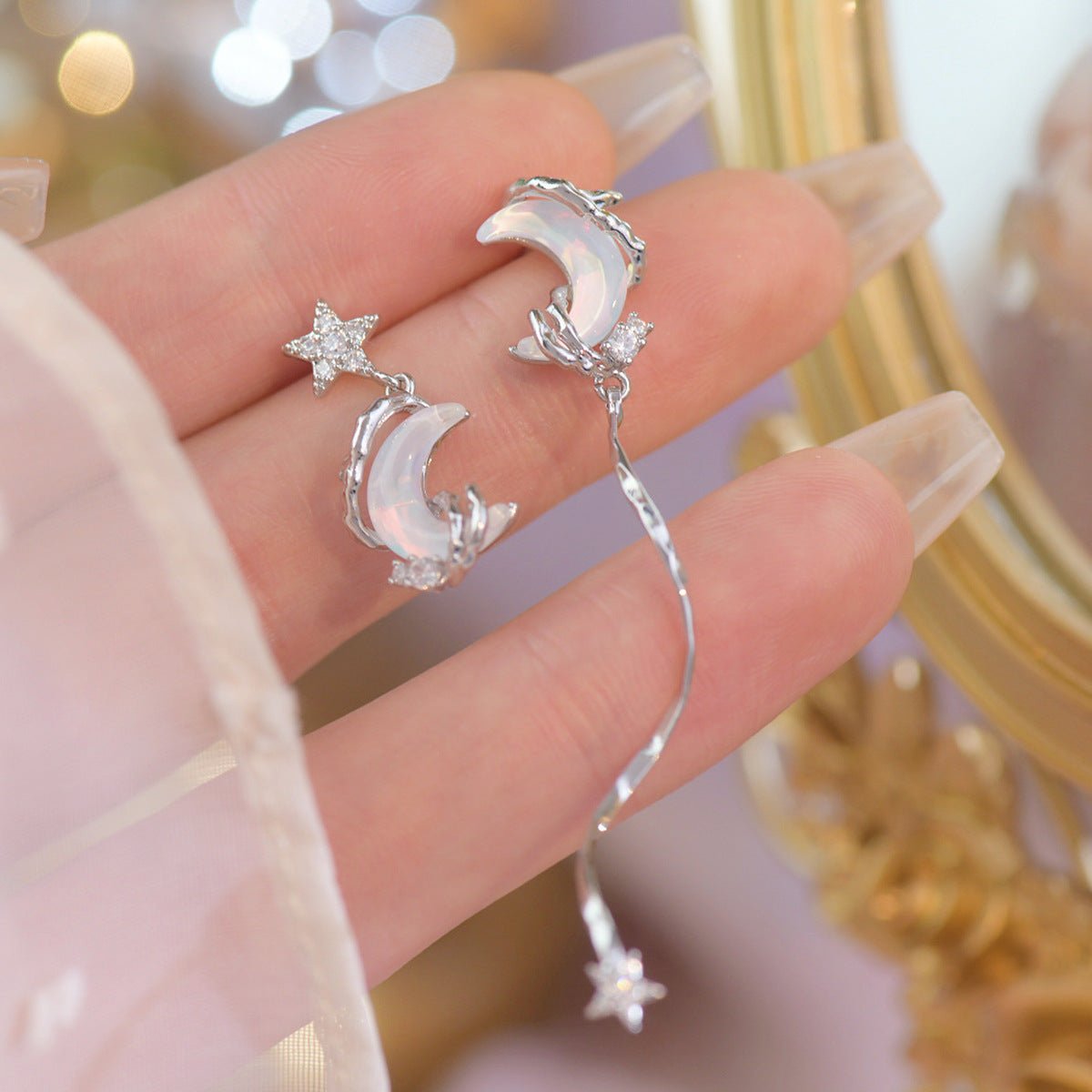 Silver Moon Earrings