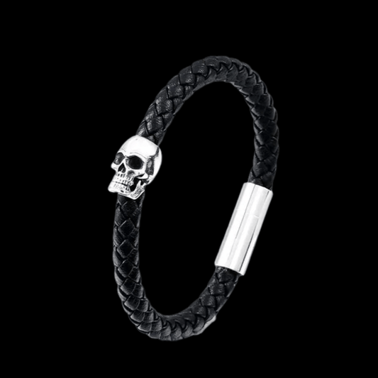 Skullbound Leather Bracelet